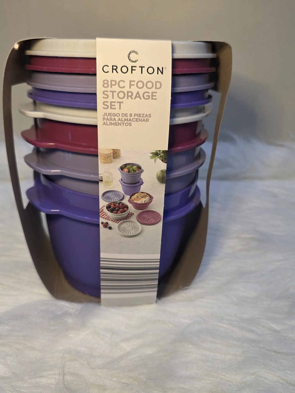 Croton Purple & Pink 8-Piece Food Storage Set
